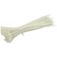 TAC Nylon Cable Tie, White, Pack of 100pcs