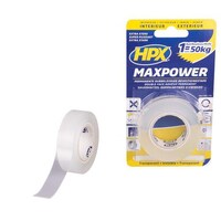 HPX Max Power Double Tape, Transparent, 19mm x 2m