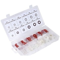 Tactix Fibre and Nylon Washer Assortment Set, Red and White