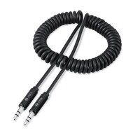 Picture of Zoook Coiled Aux Cable With Gold Plated Connectors, Black, 1.8m