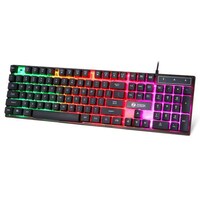 Zoook USB Gaming Keyboard With Rainbow Led Lights, Black