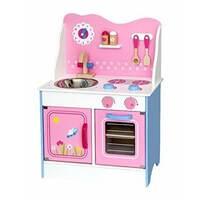 Viga Children'S Kids Wooden Pink Fairy Kitchen Wooden Accessories