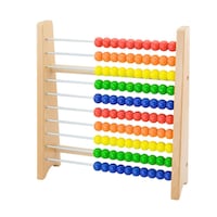 Viga Colourful Wooden Abacus 10 Rows Of 10 Beds
