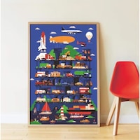 Poppik Vehicles Educational Poster, 3 - 7 Years Old