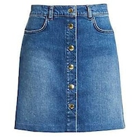 Hybella Women's Denim Knee Length Straight Skirt, Blue, Medium, Carton of 400pcs