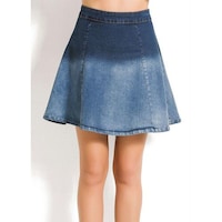 Hybella Women's Denim Mini Skirt, Blue, Medium, Carton of 400pcs