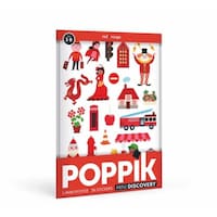 Poppik Mini Poster La Ville Stickers, Red, 3 - 8 Years