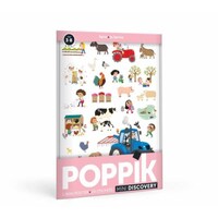 Poppik Mini Poster The Farm Stickers, 3 - 8 Years