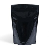 Picture of Stand Up Pouch With Zipper, 250g, Clear Shiny Black, Carton Of 500 Pcs