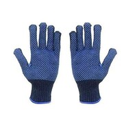 Apex Double Side Dotted Cotton Hand Gloves, Blue,