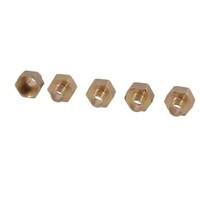Dealmux Brass Straight Hex Nipples Pipe Reducer Adapters, Pack of 5 pcs