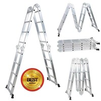 Hawk King Multipurpose Aluminium Ladder, 2.4 m, 8 Steps