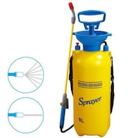 QHWJ Garden Pump Pressure Sprayer with Shoulder Strap, Yellow, 8L