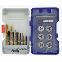 Tivoly Drills, Taps and Dies Combination Set, 19 Pieces