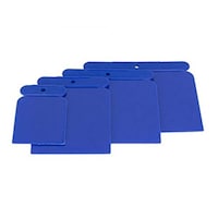 RollRoy Plastic Putty Scraper, 7091, Blue, Pack of 4pcs