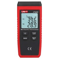UNI-T UT320D Mini LCD Digital Thermocouple Sensor, Red & Black
