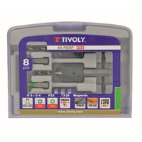 Tivoly Drill Bits with Case,  11900670002, Grey, 5Pcs