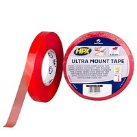 HPX Ultra Mount Double Sided Tape, Transparent, 50mm x 50m