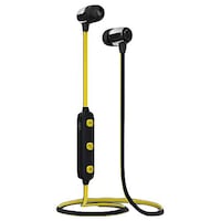 Vizio Wireless Magnetic Earphones, Black & Yellow