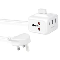Zoook Portable Charging Station With Extendable Cable, White