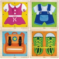 Viga Wooden Children's/Kids Dressing And Zippering Activity Game