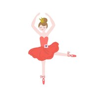 Paper Crew Red Floral Ballerina Wall Art Print