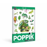 Poppik Mini Poster La Jungle  Stickers, Green, 3 - 8 Years