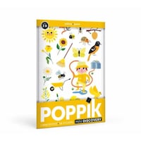 Poppik Mini Poster The Garden Stickers, Yellow, 3 - 8 Years