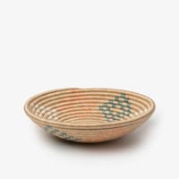 Picture of Azizi Life Bariku Bowl, White and Teal, 12inch