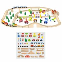 Viga Toys Railroad, 90 Pieces