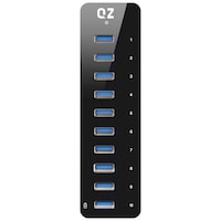 QZ USB 3.1 10 Port Powered Hub, 12V 5A 60W, QZ-HB10