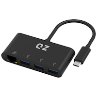 QZ USB-C to Ethernet and 3-Port USB-A 3.1 Hub, QZ-HB16