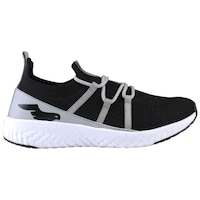 Kestrel Slip-On Sports Shoes, Black & Grey