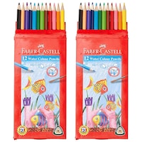 Faber-Castell Water Colour Pencils With Paint Brush, Pack of 2