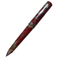 Picture of Delta The Journal Marbled Red Resin With Rhodium Trim Ballpoint Pen