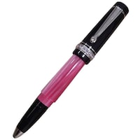 Delta Stones Pink Resin and Ring With Swarovski Stones Rollerball Pen