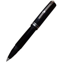 Delta Titanio Black Resin With Titanium Trim Rollerball Pen
