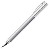 Picture of Faber-Castell Ambition Fountain Pen, Stainless Steel Silver, Medium Nib
