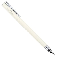 Faber Castell Neo Slim Fountain Pen, Ivory With Shiny Chrome, Fine Nib