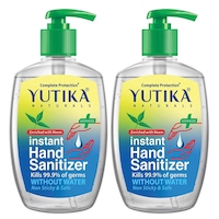 Picture of Yutika Naturals Gel Hand Sanitizer, Neem, 200 ml, Pack of 2
