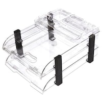 Picture of Omega Executive 2 Tier File Tray, Transparent