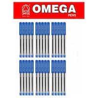 Omega Twin Grip Gel Pen, Pack of 5, Blue