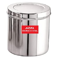 Picture of Jhofa Stainless Steel Plain Storage Container, Silver, 5.5kg