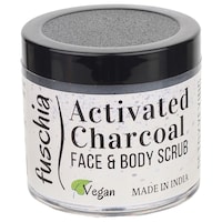 Fuschia Activated Charcoal Face & Body Detoxifying Scrub, 100g