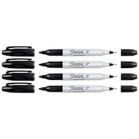 Picture of Sharpie Fine & Ultra Fine Twin Tip Permanent Markers, Pack of 4, Black