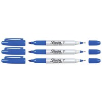 Picture of Sharpie Fine & Ultra Fine Twin Tip Permanent Markers, Pack of 3, Blue