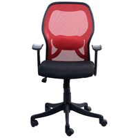 Picture of Regent Seating Collection Matrix Low Back Mesh Chair, Red & Black