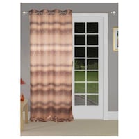 Picture of Lushomes 3D Printed Based Abstract Door Curtains, Light Brown, 54 x 90 inch