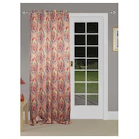 Picture of Lushomes 3D Printed Abstract 1 Door Curtains, Light Orange, 54 x 90 inches