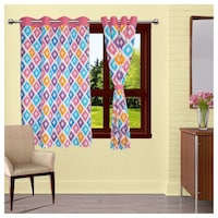 Picture of Lushomes Square Printed Windows Curtains, 54 x 60 inches